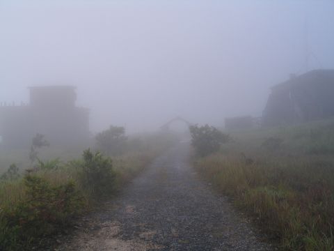 Cambodia, bokor-misty-buildings