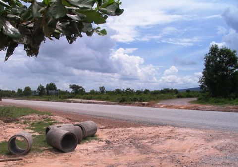 Cambodia,cambodia-kilometer-stone